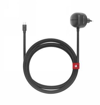 Twelve South PowerCord EU - ładowarka sieciowa 30W z kablem USB-C 3m slate