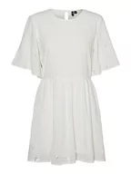 Sukienki - VERO MODA Women's VMMAJA 2/4 Mini Dress WVN sukienka, śnieżna biel, M, Snow White, M - miniaturka - grafika 1
