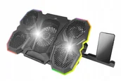 Podkładki chłodzące pod laptopa - PODSTAWKA PODKŁADKA CHŁODZĄCA POD LAPTOPA PODŚWIETLENIE LED RGB GAMINGOWA - miniaturka - grafika 1