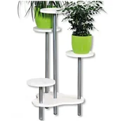 Kwietniki - Stojak na cztery kwiaty biały 72 cm - miniaturka - grafika 1