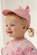 Czapki dla dzieci - Mayoral czapka z daszkiem bawełniana dziecięca kolor różowy z aplikacją - miniaturka - grafika 1