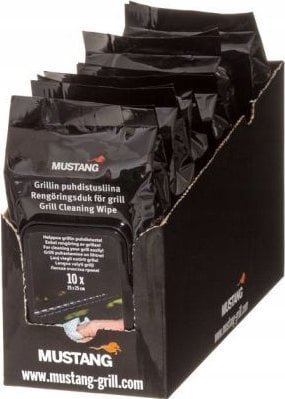 Mustang Wilgotne ściereczki grillowe 25x25 cm szary