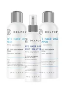 Zestawy kosmetyków damskich - Farmacia Verde Delpos - Zestaw 3 dermokosmetyków na wypadanie włosów. Szampon, płyn do skóry głowy, maska. - miniaturka - grafika 1