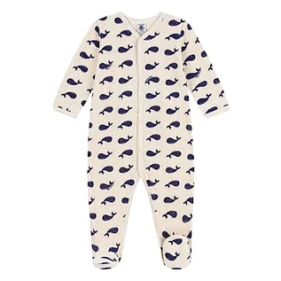 Śpiochy dla niemowląt - Petit Bateau Piżama Dobrze Śpij Unisex-Bimbi, Beżowy Montelimar/Średniowieczny niebieski, 24 mesi - grafika 1