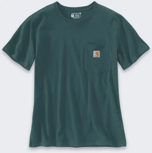 Koszulka Carhartt Iconic WK87 Pocket Greenstone - Koszulki męskie - miniaturka - grafika 1
