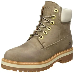 Lumberjack Kristy, Niskie botki z koronkami damskie, Biała Tortora, 35 EU - Botki damskie - miniaturka - grafika 1