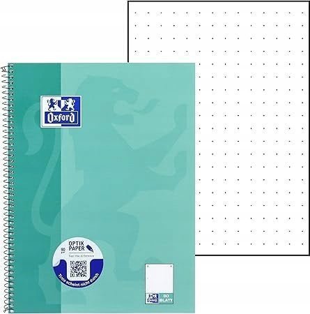 Oxford 400132378 notatnik A4 80 ark. Niebieski, Zielony