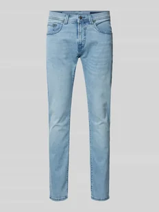 Jeansy o kroju tapered fit z 5 kieszeniami model ‘LYON’ - Spodnie męskie - miniaturka - grafika 1