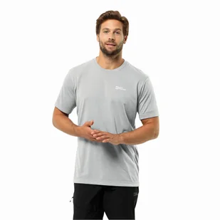 Męski t-shirt Jack Wolfskin VONNAN S/S T M cool grey - S - Koszulki męskie - miniaturka - grafika 1