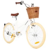Rowery - Rower dziecięcy GERMINA Vintage 20 cali dla dziewczynki Biały - miniaturka - grafika 1