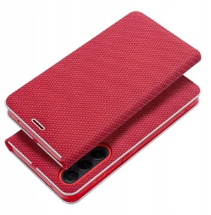 Kabura LUNA Book Carbon do SAMSUNG S24 FE czerwony - Etui i futerały do telefonów - miniaturka - grafika 1