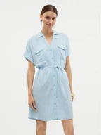 Sukienki - Vero Moda Sukienka letnia Linn 10323027 Błękitny Relaxed Fit - miniaturka - grafika 1