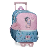 Plecaki szkolne i tornistry - Enso We Love Flowers plecak przedszkolny dopasowany do wózków różowy, 25 x 32 x 12 cm poliester 9,6 l, różowy, plecak przedszkolny pasuje do wózka, Różowy, Dopasowany plecak przedszkolny z wózkiem - miniaturka - grafika 1