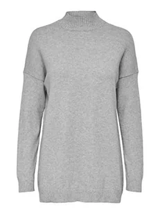 ONLY Damski sweter ONLLESLY L/S HIGH Neck KNT NOOS Pulower, Light Grey Melange, XXS - Swetry damskie - miniaturka - grafika 1