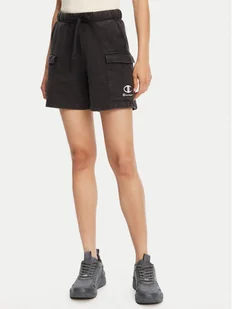 Champion Szorty sportowe 118024 Czarny Standard Fit - Spodenki damskie - miniaturka - grafika 1