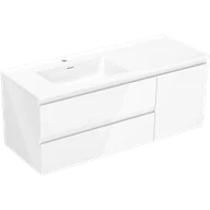 Szafki łazienkowe - Mexen Orio szafka łazienkowa 120 cm z umywalką Otis lewą, 2S, 1D, biała połysk - 91A13-12047-3-BBFFF00-W18L00 - miniaturka - grafika 1