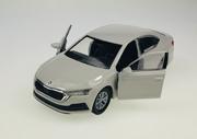 Samochody i pojazdy dla dzieci - Welly 2019 Skoda Octavia Mk4 Biały 1:34 Samochód Nowy Metalowy Model - miniaturka - grafika 1