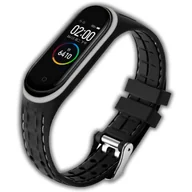 Akcesoria do smartwatchy - Opaska pasek sportowy Vanfone do Xiaomi Mi Band 3/4, czarno-szary - miniaturka - grafika 1