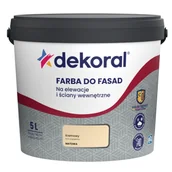 Farby zewnętrzne - Dekoral Farba DO FASAD Kremowy 5 l - miniaturka - grafika 1