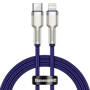 Baseus Kabel Baseus Cafule Metal USB-C do Lightning 20W 2m, fioletowy 6953156202122 - Kable komputerowe i do monitorów - miniaturka - grafika 1