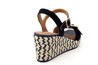 Espadryle damskie - Geox Damskie sandały D PANAREA espadryle Wedge Sandal, granatowe, 39,5 EU, grantowy, 39.5 EU - miniaturka - grafika 1