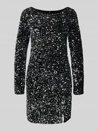 Sukienki - Sukienka wieczorowa o dopasowanym kroju z cekinowym obszyciem model ‘BELLA’ - miniaturka - grafika 1