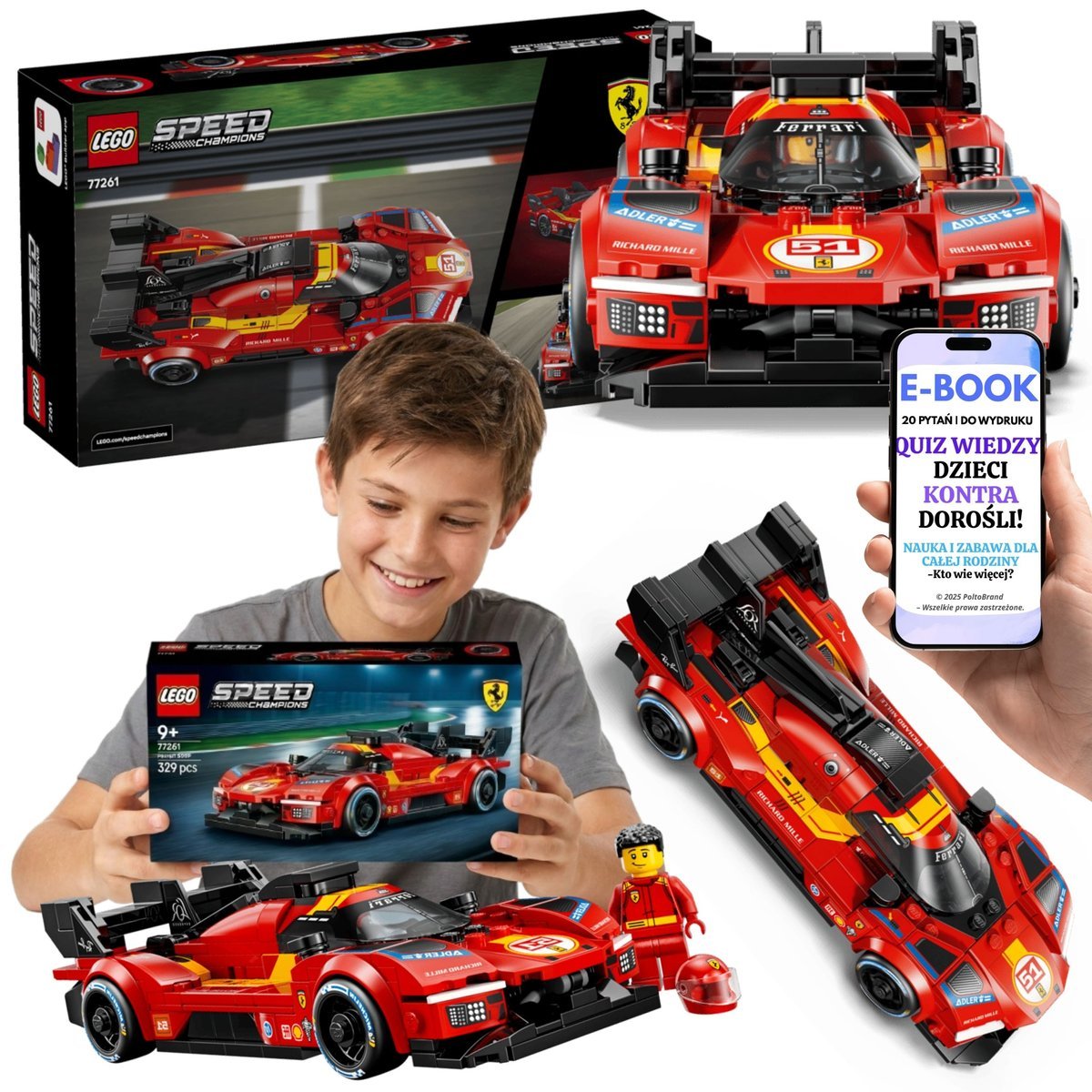LEGO Speed Champions Ferrari 499P Prezent Dla Fana Ferrari (77261) + E-BOOK-2