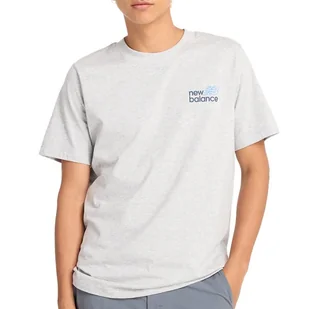 Koszulka New Balance MT43901AG - szara - Koszulki sportowe męskie - miniaturka - grafika 1