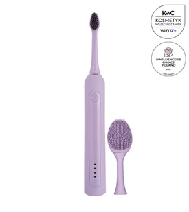 Zestaw SEYSSO Basic Color Lavender szczoteczka soniczna z końcówką do mycia twarzy - Szczoteczki elektryczne - miniaturka - grafika 1