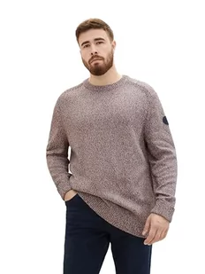 TOM TAILOR Sweter męski plus size, 34234 - Blue Orange Mouline, 4XL - Swetry męskie - miniaturka - grafika 1