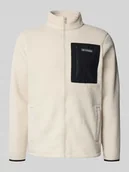 Kurtki damskie - Kurtka z polaru z kieszenią na piersi i wyhaftowanym logo model ‘Jasper’ - miniaturka - grafika 1