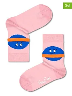 Happy Socks Skarpety (2 pary) w kolorze jasnoróżowym - Skarpetki damskie - miniaturka - grafika 1