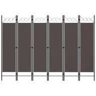 Parawany - Parawan 6-panelowy, antracytowy, 240 x 180 cm - miniaturka - grafika 1