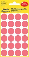 Etykiety samoprzylepne i bloki etykiet - Avery Zweckform Kółka do zaznaczania czerwone neonowe 3172 _18 4 ark., Zweckform - miniaturka - grafika 1