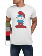Koszulki męskie - KOSZULKA T-SHIRT MĘSKA Z NADRUKIEM SMEFRY PAPA SMERF PRZYWÓDCA - XL - miniaturka - grafika 1