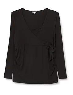 Noppies Maternity Tee Odellal Nursing Long Sleeve T-shirt damski, czarny P090, L - Koszulki i topy damskie - miniaturka - grafika 1