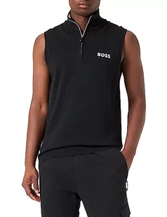 BOSS Męska bluza z dzianiny Zaxly, czarny (Black1), S - Bluzy męskie - miniaturka - grafika 1