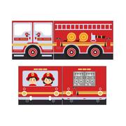 Firany i zasłony dla dzieci - Zasłona dziecięca do łóżka 196,5x86,5 cm Fire Truck – Vipack - miniaturka - grafika 1