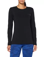 Koszulki i topy damskie - CMP CMP Damski T-shirt A Maniche Lunghe Con Logo T-Shirt czarny czarny 44 30D4806 - miniaturka - grafika 1