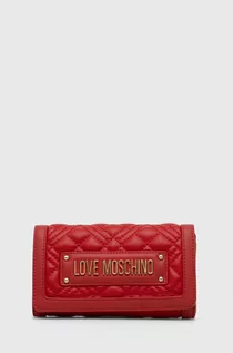 Portfele - Love Moschino portfel damski kolor czerwony - grafika 1