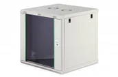 Szafy rack - Szafa Digitus Szafa sieciowa wisząca jednosekcyjna Dynamic 19" 12U, 600x600, drzwi szyba, szary, niezmontowana, 60kg DN-37110 - miniaturka - grafika 1