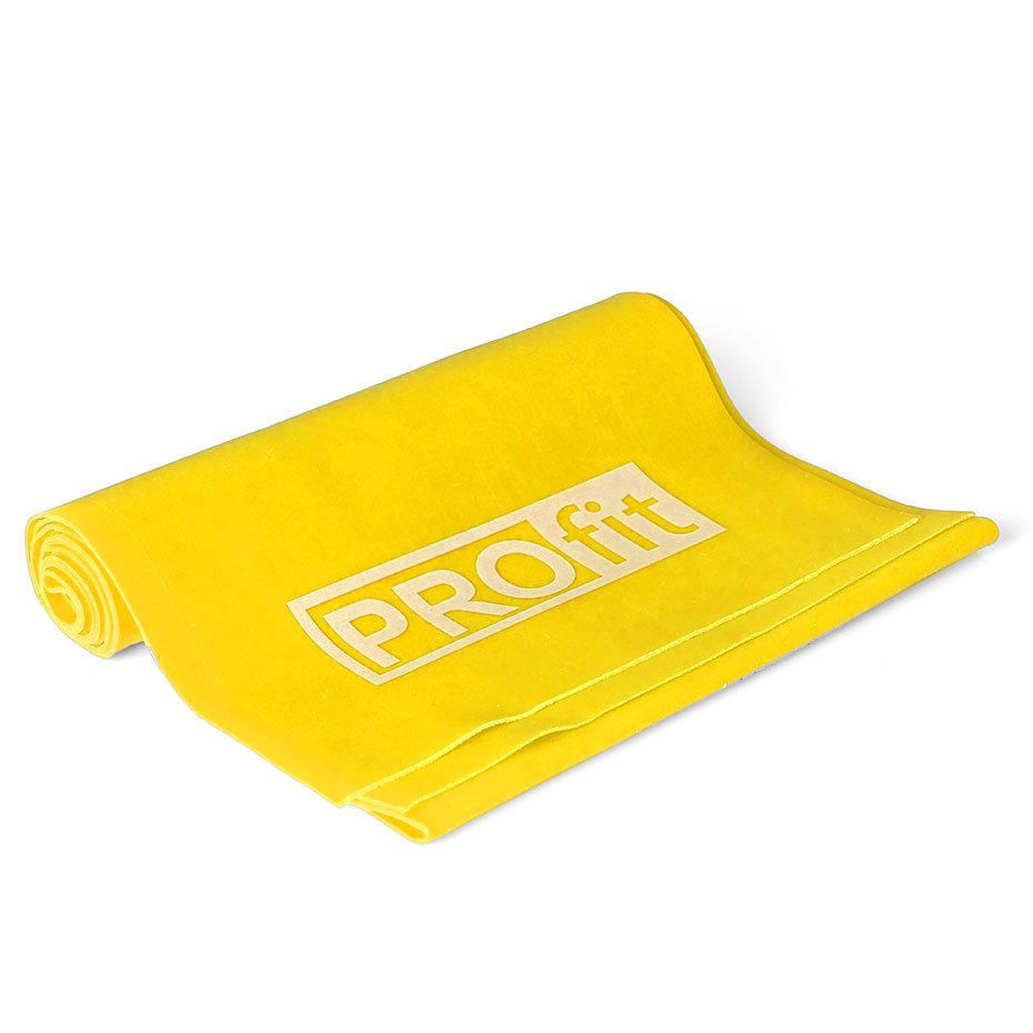 Profit Guma / taśma fitness 120x15x0,35 cm żółta DK2227_ŻÓŁTA