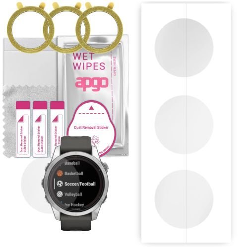 3x folia ochronna hydrożelowa do Garmin Fenix 7S Pro - apgo Smartwatch Hydrogel Protection Ochrona na ekran smartwatcha