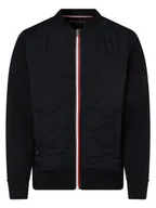Bluzy męskie - Tommy Hilfiger Męska bluza rozpinana Mężczyźni Bawełna niebieski jednolity, S - miniaturka - grafika 1