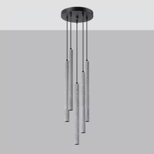 Pastelo lampa wisząca 5xG9 czarna/beton SL.1275 - Lampy sufitowe - miniaturka - grafika 1