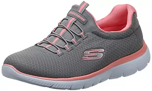 Skechers Trampki damskie Summits, Szare siateczkowe różowe wykończenie, 38.5 EU - Trampki damskie - miniaturka - grafika 1