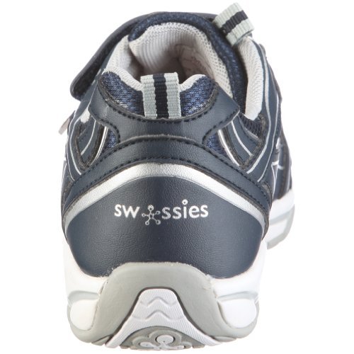 Swissies Półbuty chłopięce Turquoise, niebieski - Niebieski Dark Navy Dark Navy Silver - 29 EU
