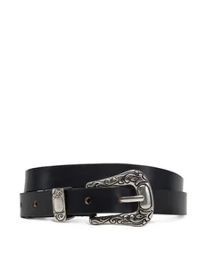 ONLY Pasek Damski Onlty Slim Leather Wester Jeans Belt Acc 15338269 Czarny - Paski - miniaturka - grafika 1