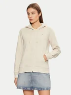 Bluzy damskie - Tommy Jeans Bluza Flag DW0DW19729 Beżowy Regular Fit - miniaturka - grafika 1