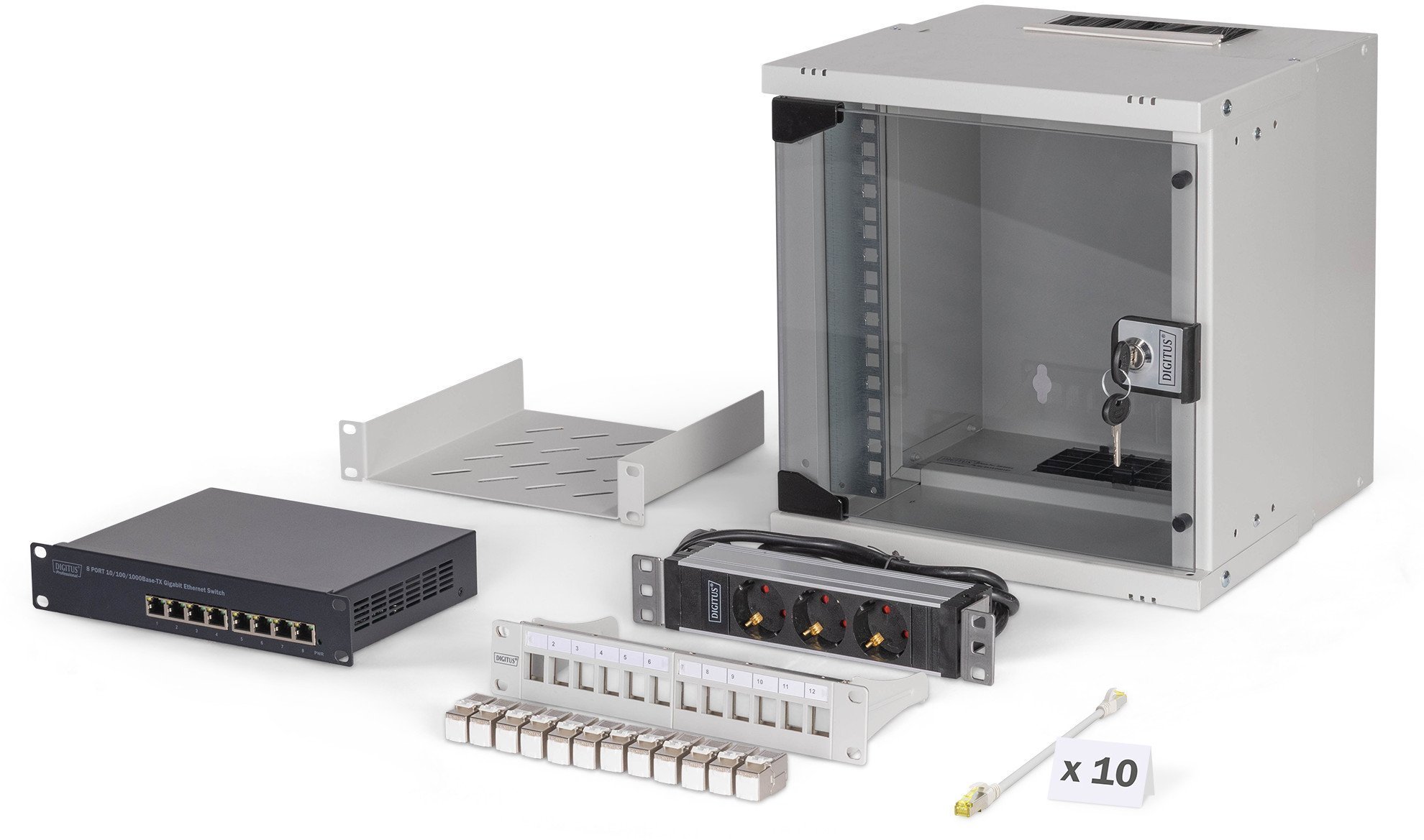 DIGITUS Netzwerk-Set 254 mm 10